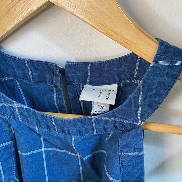 A New Day Blue Cotton Mini Dress XS - Picture 4 of 4